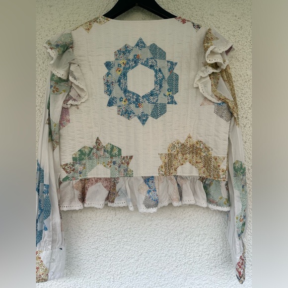 Sézane Axel blouse jacket X SEA NY Patchwork - Picture 7 of 7